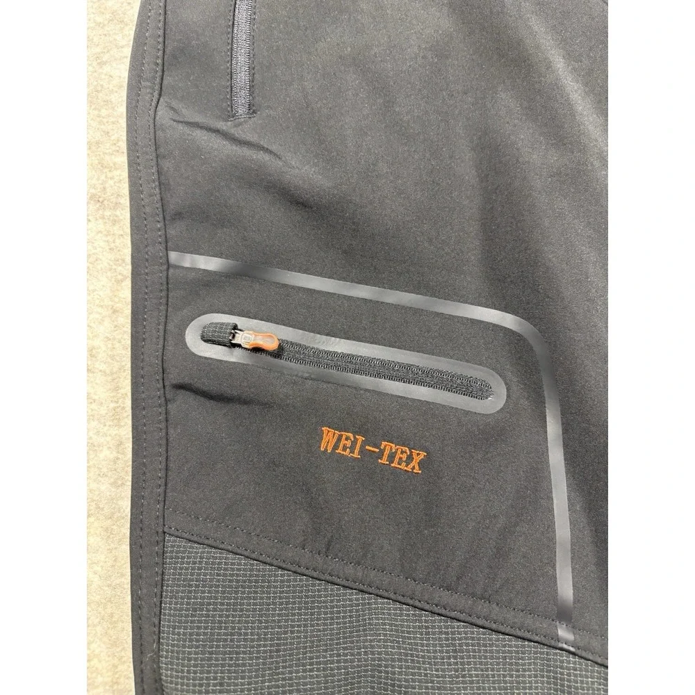 OutdoorSport Wei-Tex Mens L Black Fleece Lined Softshell Ski Hiking Pants